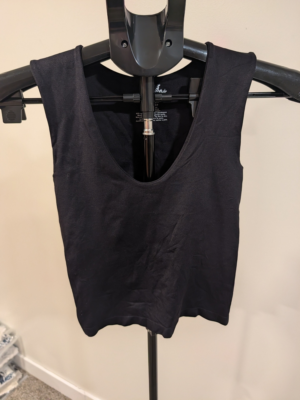 Intimately Free People Black Scoop Neck Tank Top